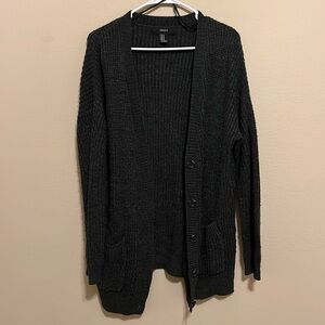 Charcoal gray cardigan medium